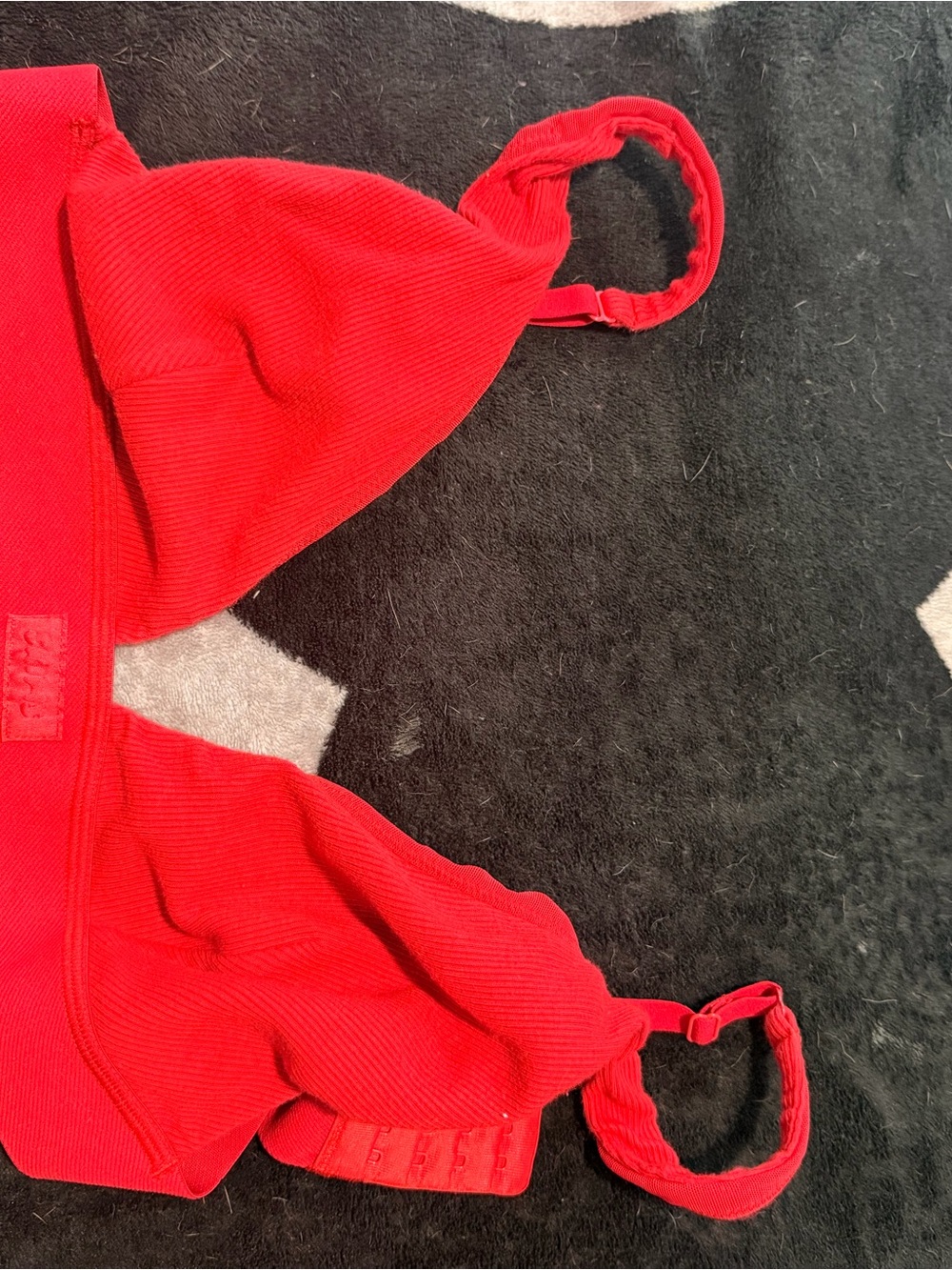 SKIMS Bright Red Ribbed Bralette